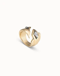 Ring with grey crystal Superstition