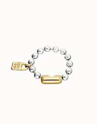 Beaded bracelet with padlock