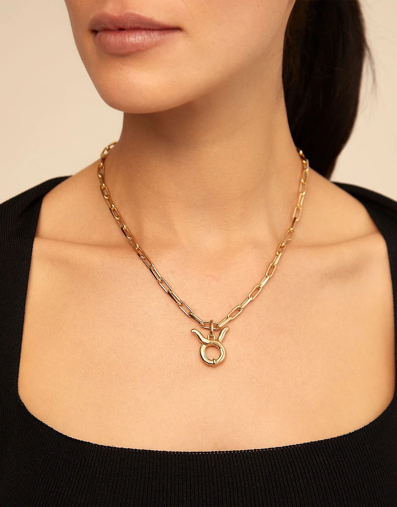 Short link chain charm necklace