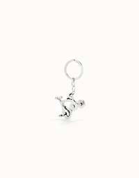 Sterling silver-plated tricycle key-ring