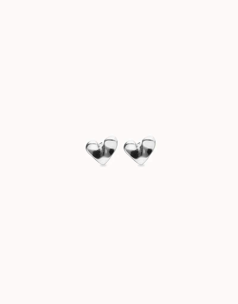 Heart piercing stud earrings