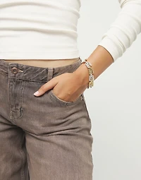 Square links chain bracelet