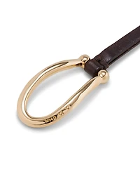 Leather bracelet with large central link