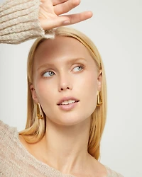 Double triangular earrings