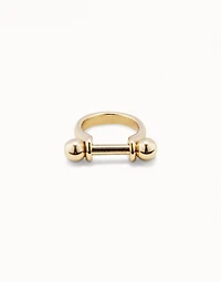 Wide ring with textured relief