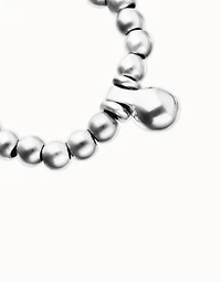 Beaded bracelet with small and large beads