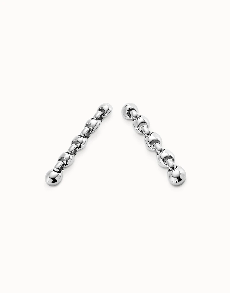 Drop earrings with bead shaped links