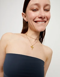 Multi strand chain necklace with manta ray