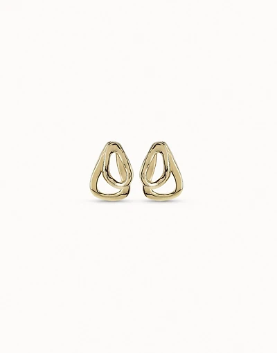 Earrings with 2 overlapping links