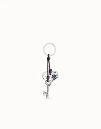Sterling silver-plated heart key-ring