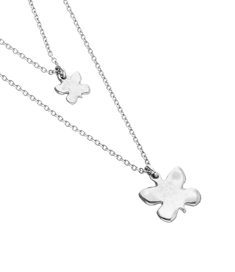 Double necklace with butterflies