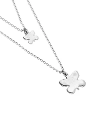 Double necklace with butterflies