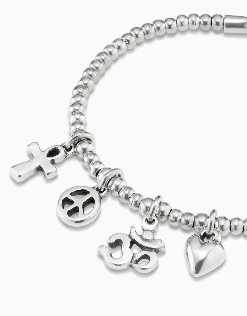 Beaded bracelet with charms