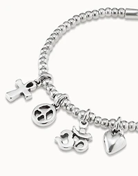 Beaded bracelet with charms