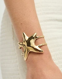 Doble bangle bracelet with starfish