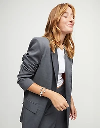 Pulsera rígida con tres bolas bañadas en plata de ley