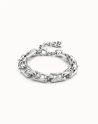 Link chain bracelet with a topaz