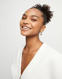 Drop earrings with two beads