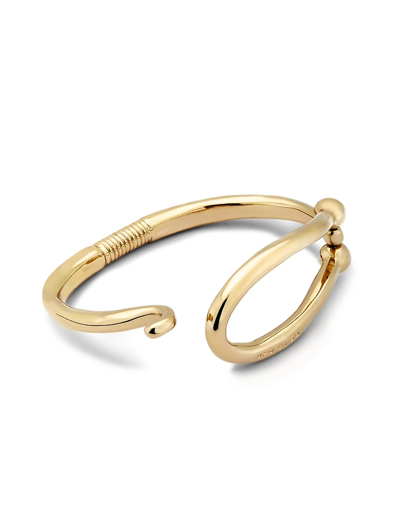 Bangle bracelet with large link
