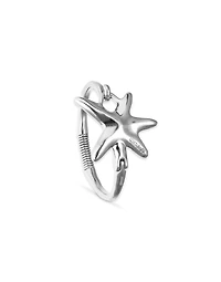 Bangle bracelet with starfish