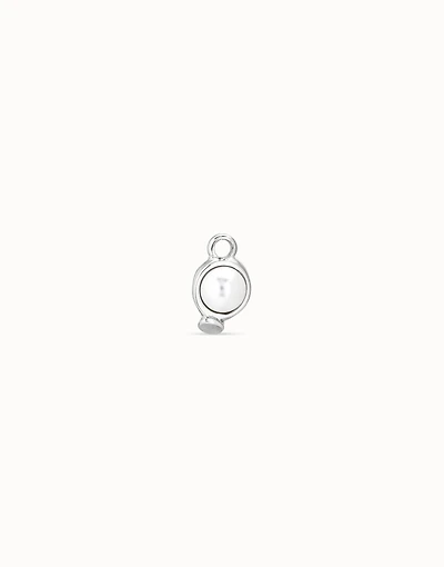 Single Hoop Charm With A Pearl