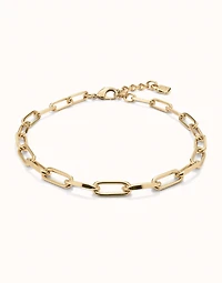 Short oval link chain necklace