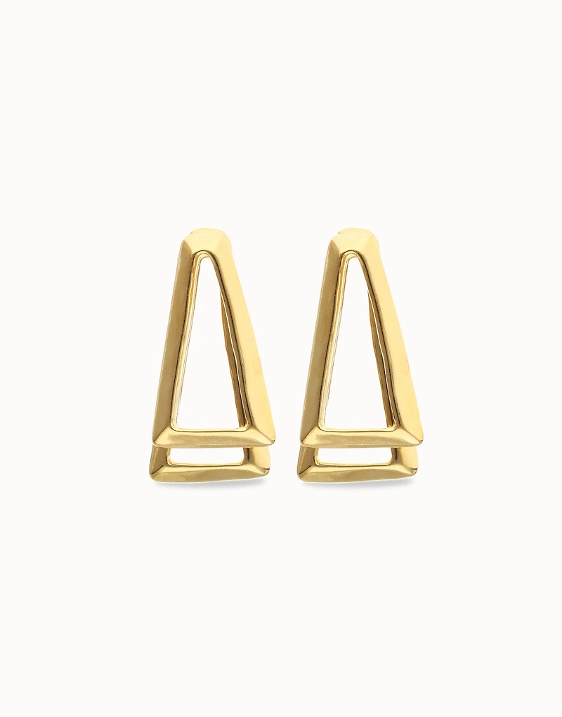Double triangular earrings