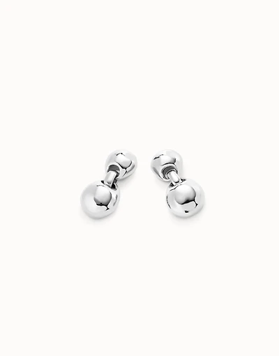 Drop earrings with two beads