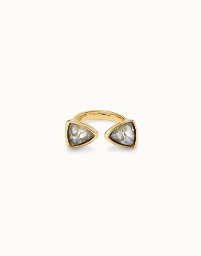 Triangular ring with two crystals