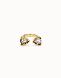 Triangular ring with two crystals
