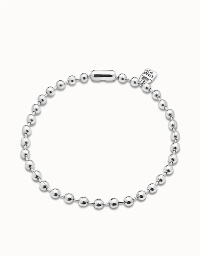 Short beaded necklace with padlock