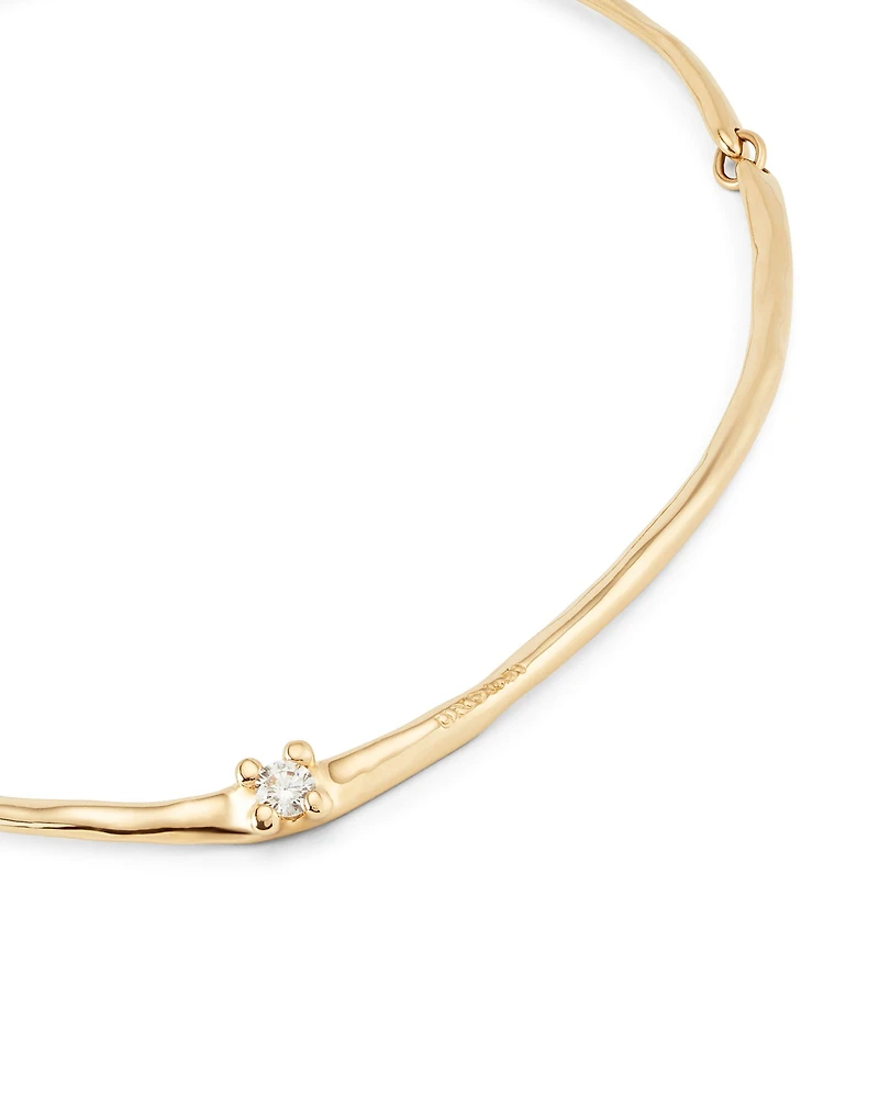 Choker necklace with white cubic zirconia