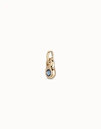 Round shaped Charm with a blue crystal