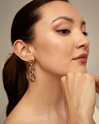 Drop earrings with 3 links