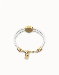 Double leather birthstone bracelet with eye