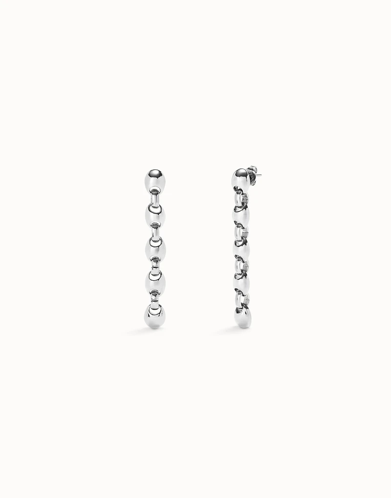 Drop earrings with bead shaped links