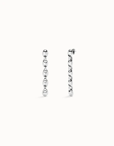 Drop earrings with bead shaped links