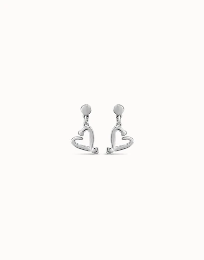 Nailed heart drop earrings