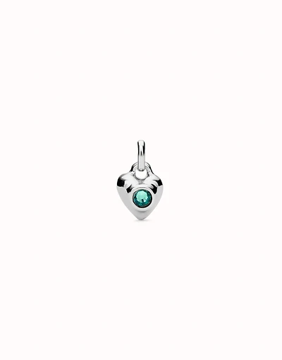 Charm with green crystal