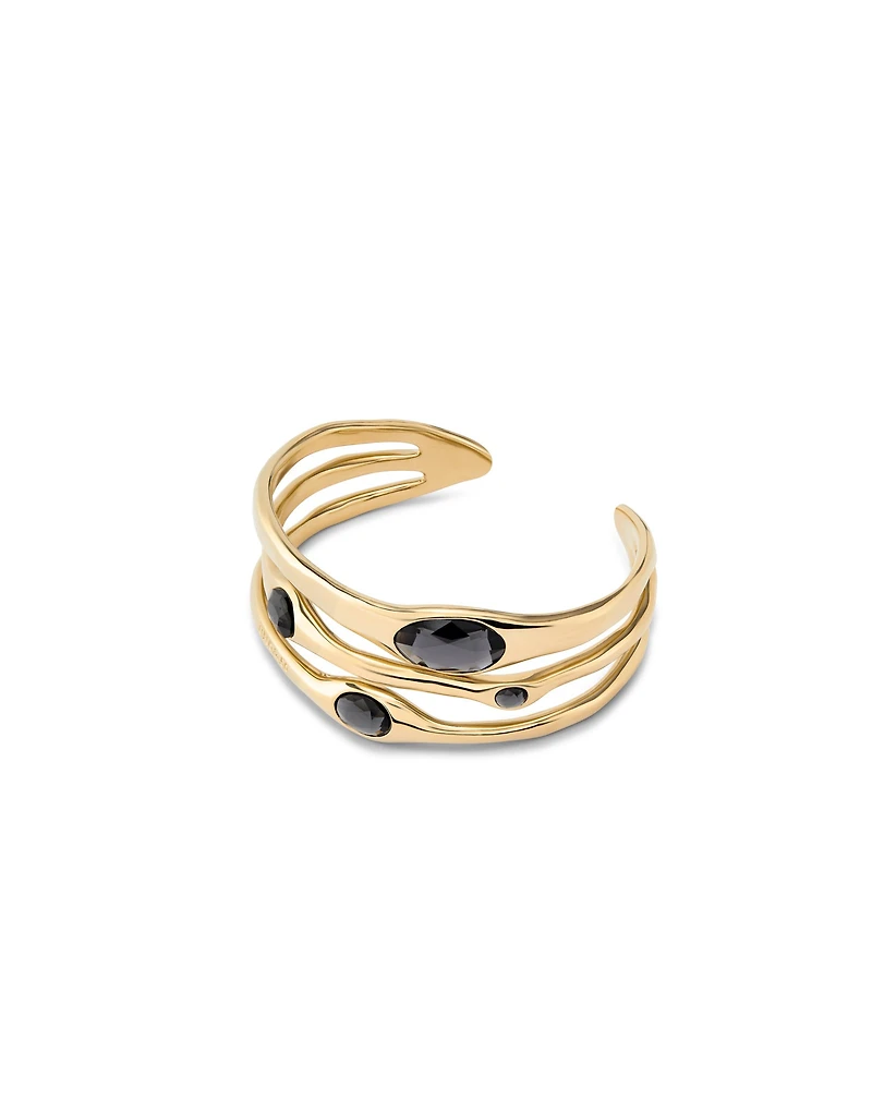 Bangle bracelet with crystals
