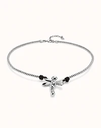 Short pendant necklace with dragonfly