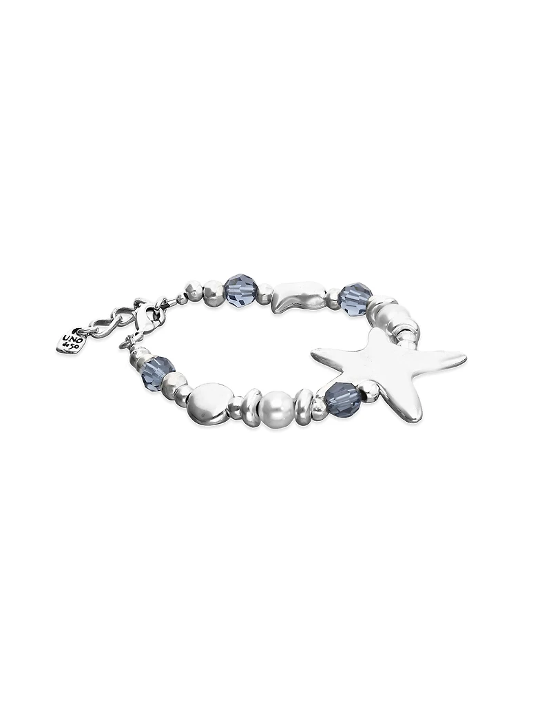 Elastic bracelet with blue crystals and starfish
