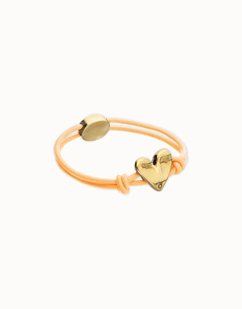 elastic thread bracelet with heart