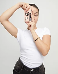 Bangle bracelet with brown leather