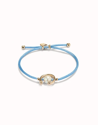 cord bracelet with a pearl