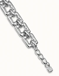Short chain bracelet with square-shaped links
