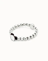 Leather bracelet with a large bead