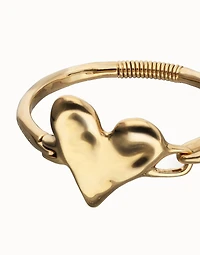 Bangle bracelet with heart detail