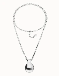 Long necklace with large sphere