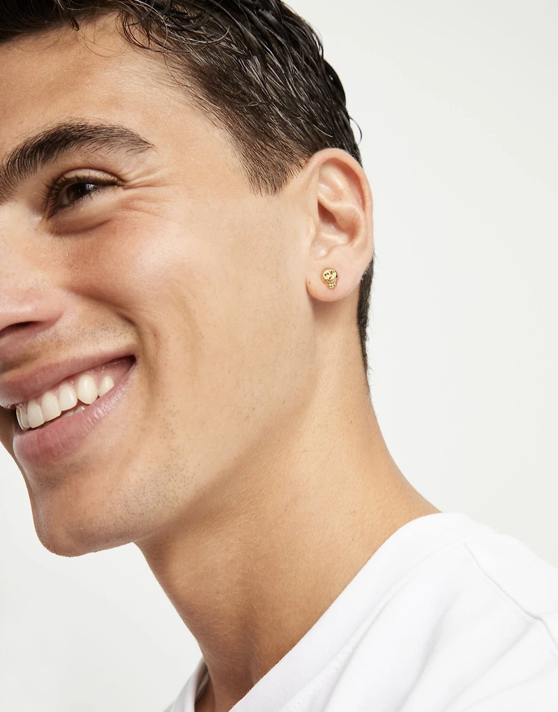 Skull single stud earring